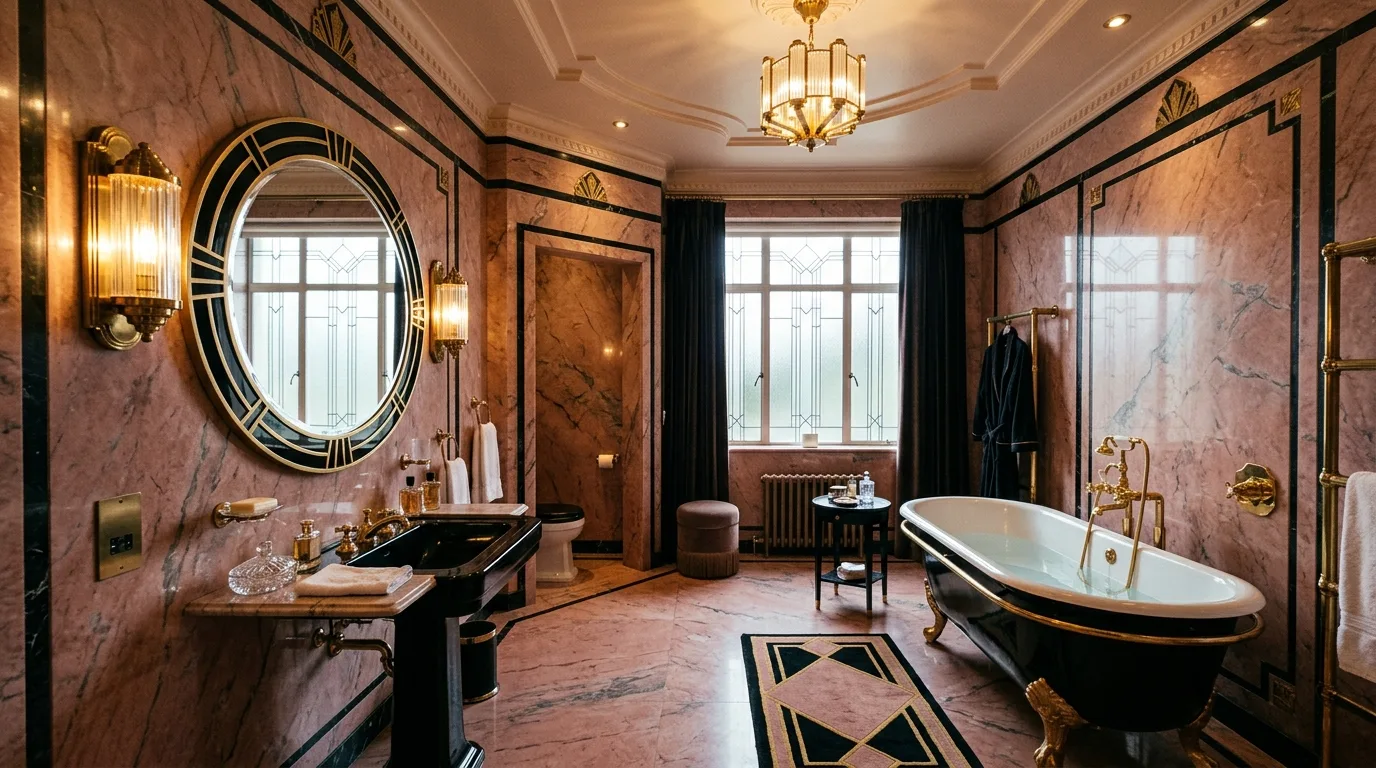 Timeless Vintage Pink Bathroom Ideas for Old Hollywood Glam in a thoughtfully styled bathroom.