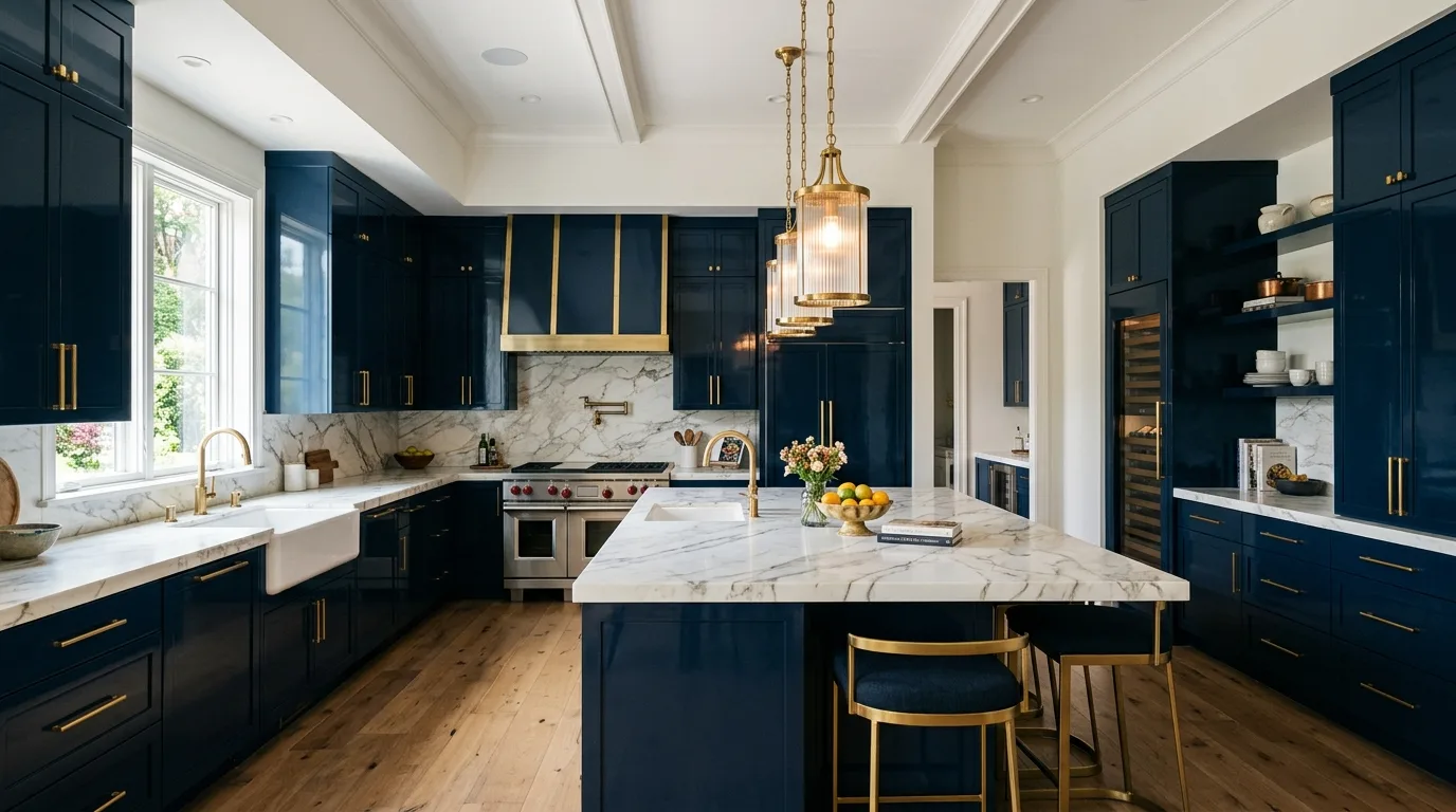 let texture add more depth in a kitchen inspired by ultra modern high gloss.