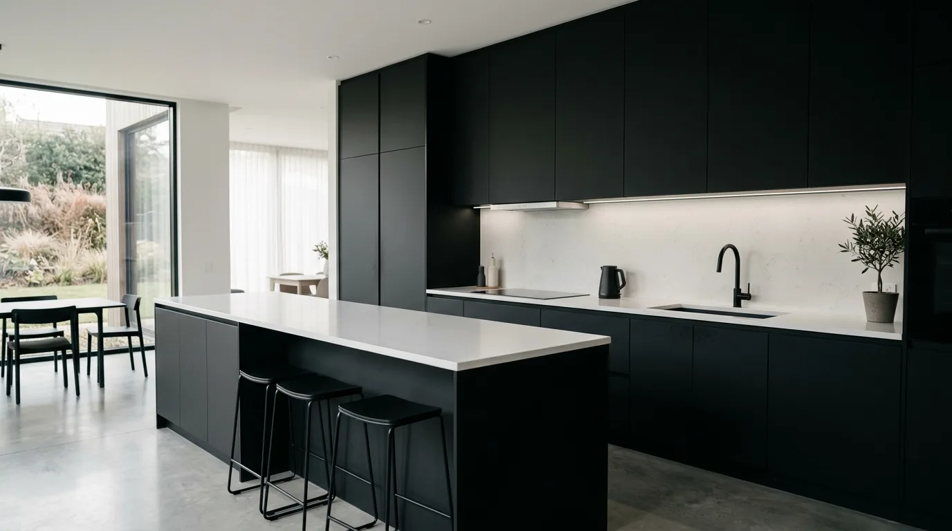 let texture add more depth in a kitchen inspired by unfussy simple clean slate.