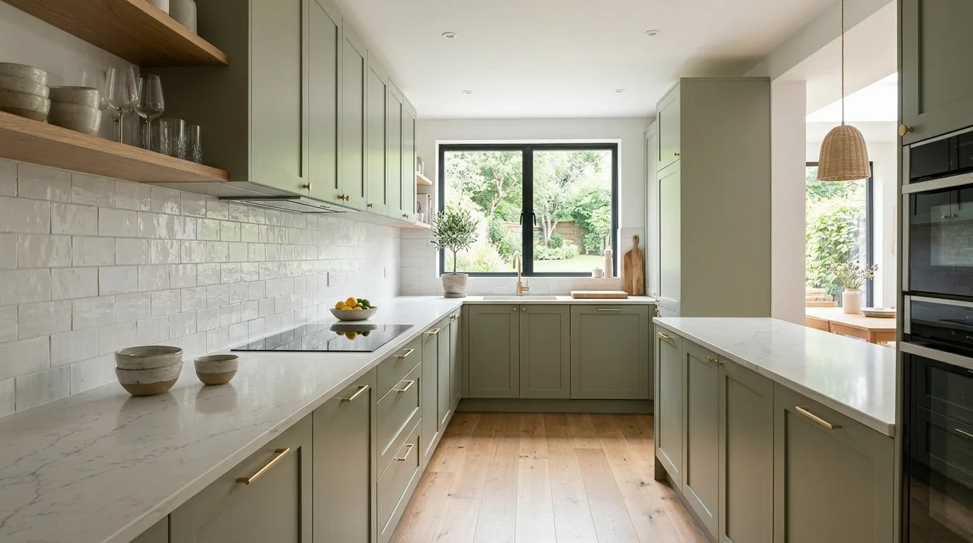 let the kitchen feel personal but edited in a kitchen inspired by unfussy simple clean slate.
