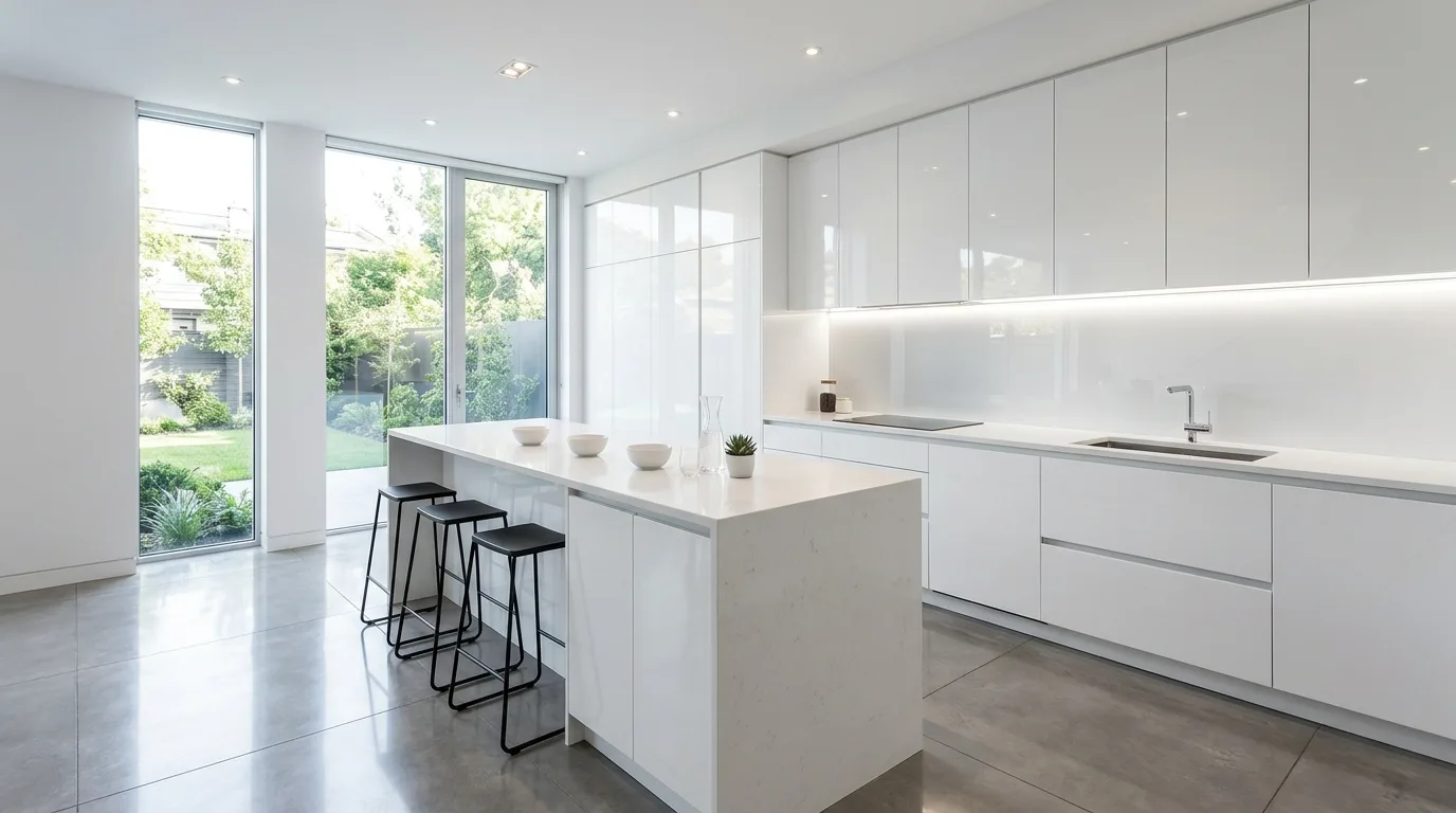 create a kitchen that feels complete in a kitchen inspired by unfussy simple clean slate.