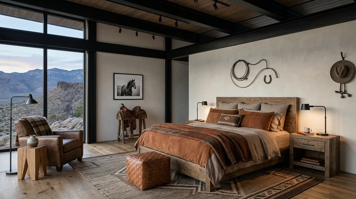 Black western style that feels rustic real and full of character.