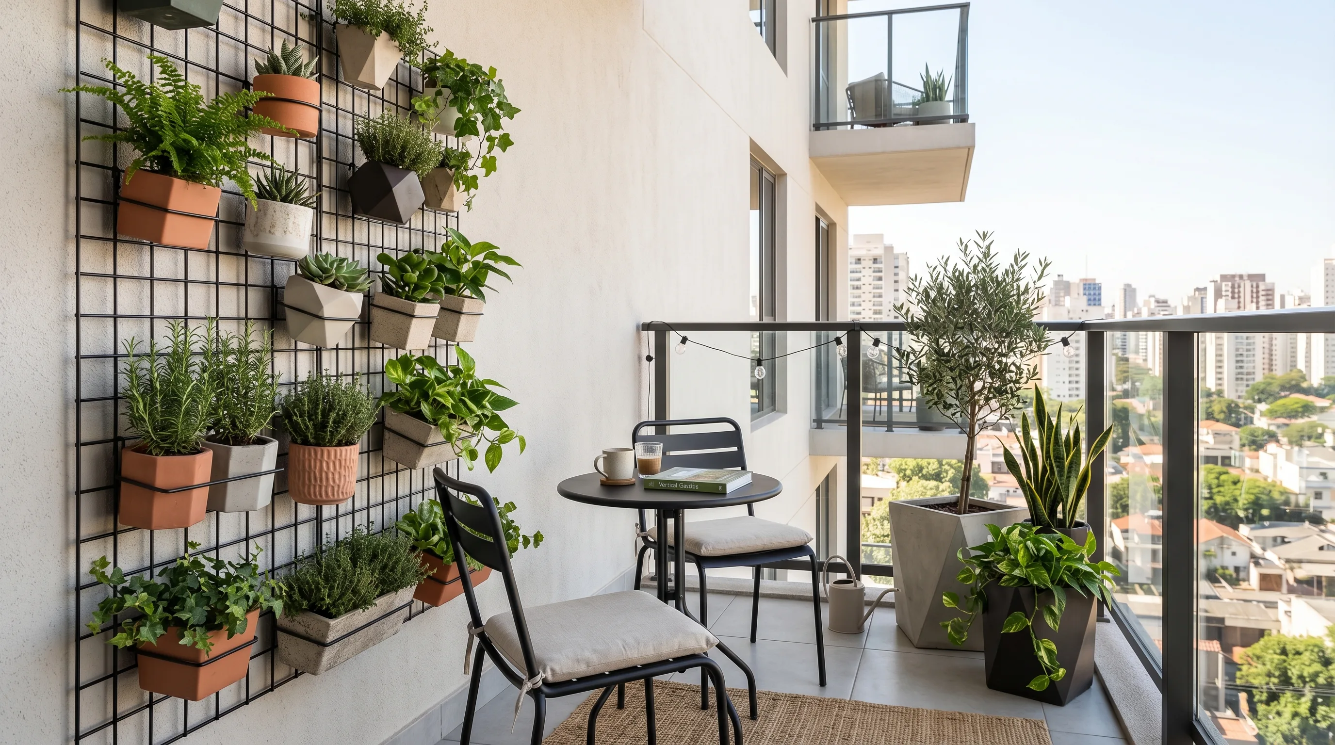 Open balcony floor allowing the vertical design to stand out.