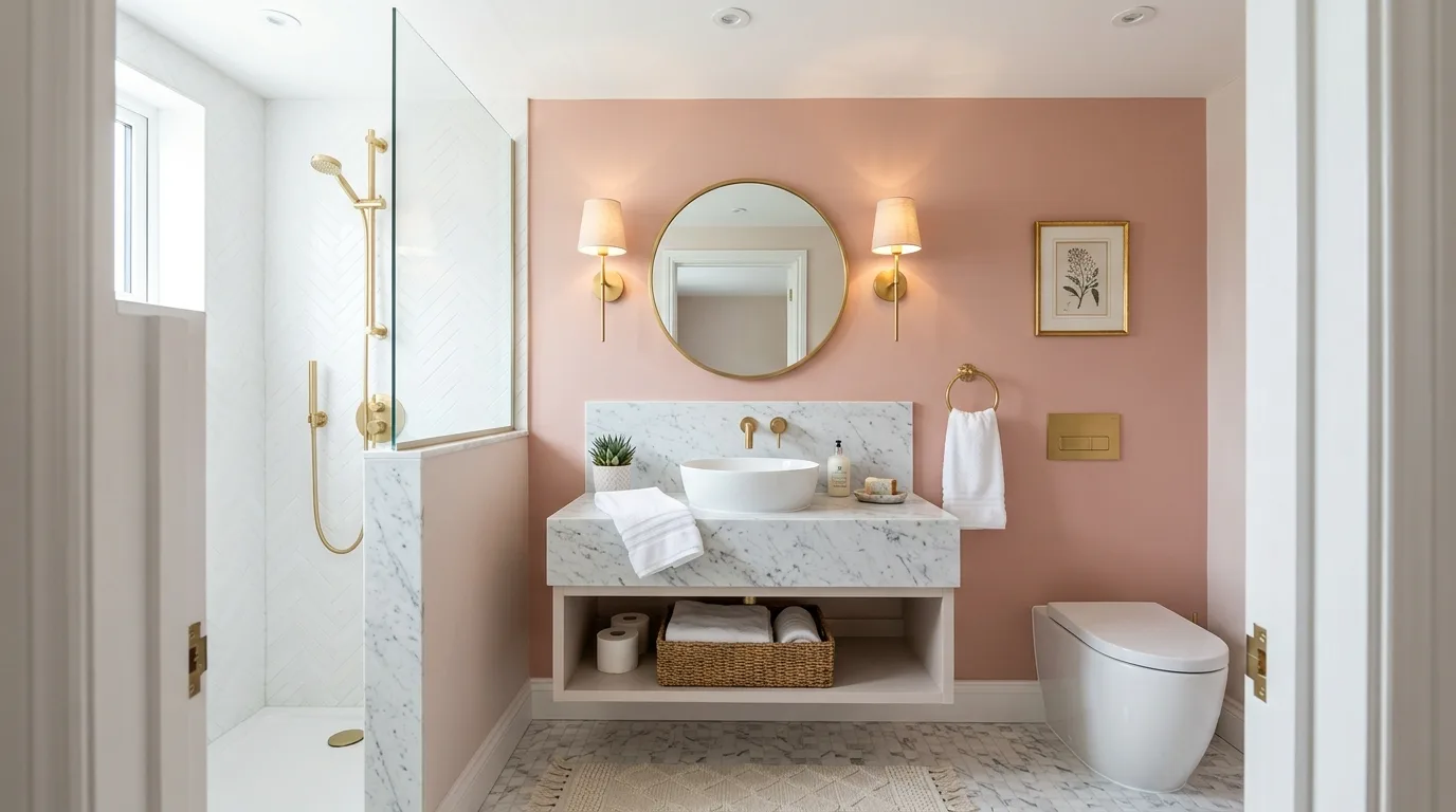 start with the main color or material story in a bathroom inspired by welcoming guest impress visitors.