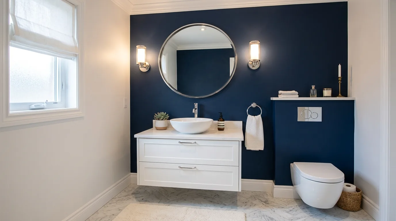add texture for more depth in a bathroom inspired by welcoming guest impress visitors.